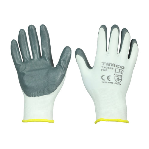 Timco Secure Grip Gloves - Smooth Nitrile Foam Coated Polyester