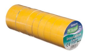 Vires Elec PVC Tape Yellow 19mm x 20M