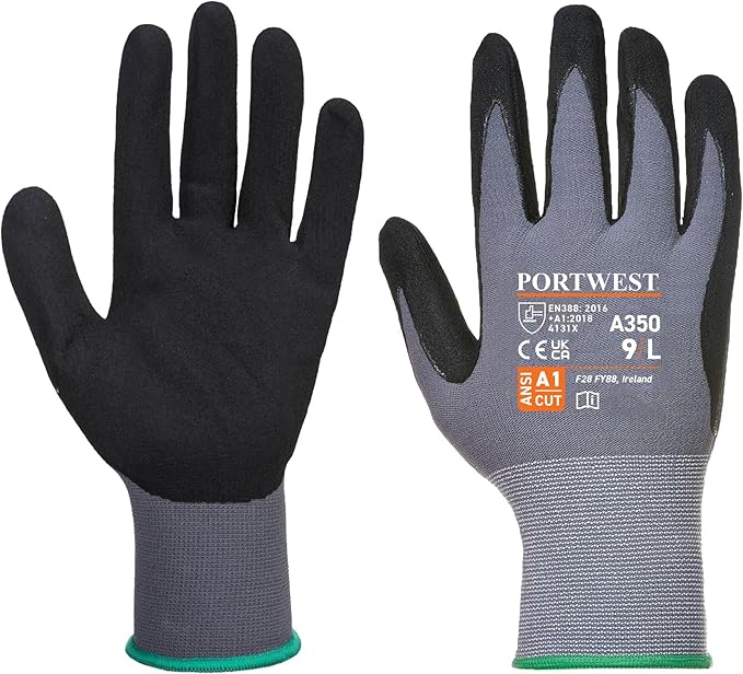SG Grip15 Eco Nitrile Glove (Pk12) - Grey/Black