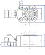 Betex Flat cylinder NSLS for hand pump