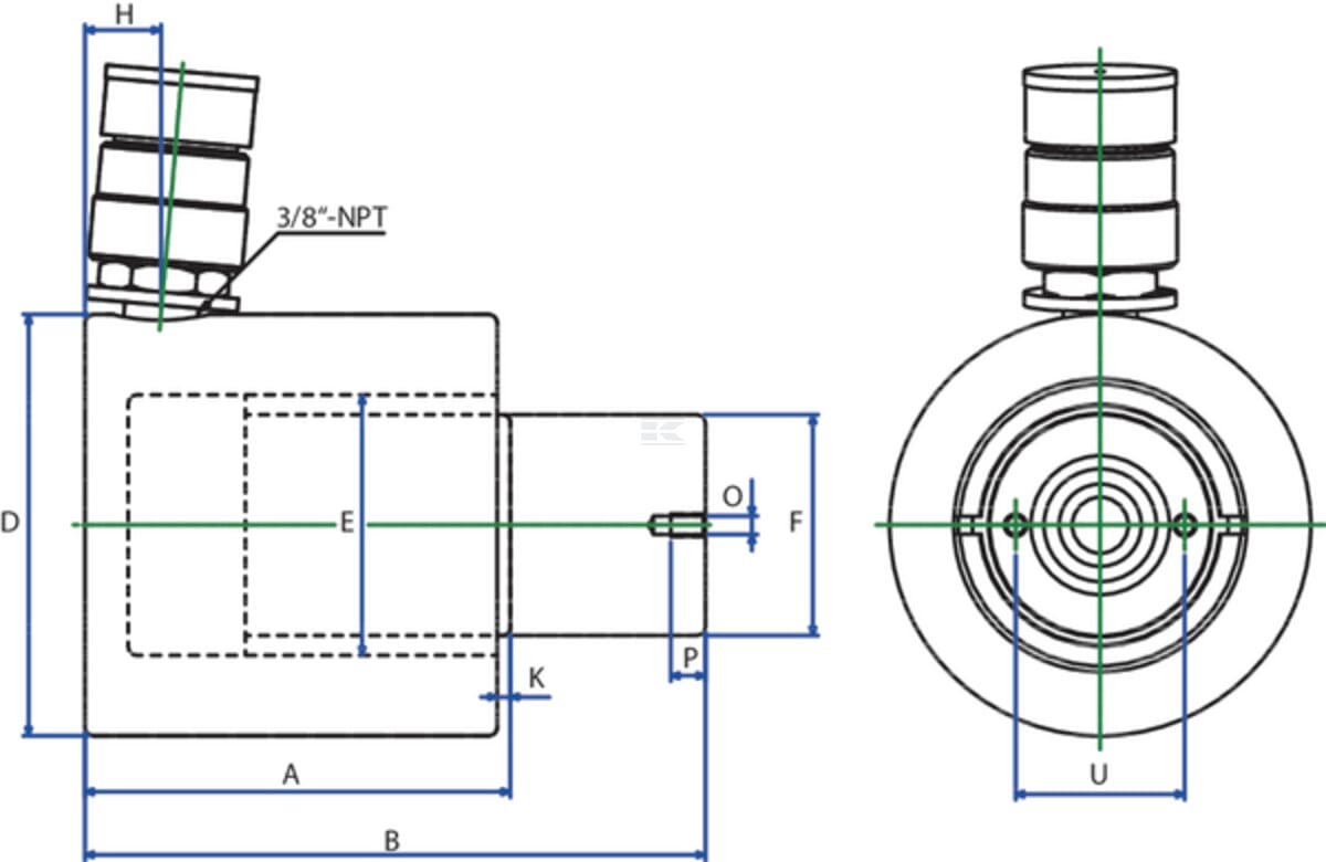 Betex Flat cylinder NSCS for hand pump