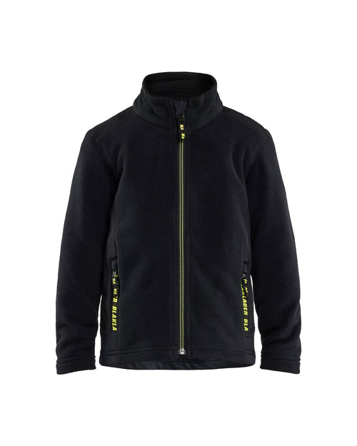 BLAKLADER Kids Microfleece Jumper 52061010, Black/Hi-Vis Yellow