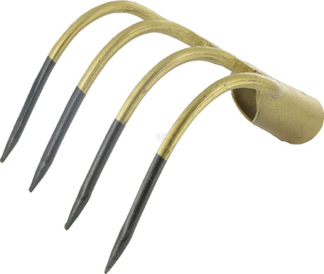 Atlas Manure hook, 4 short tines, bent, with socket