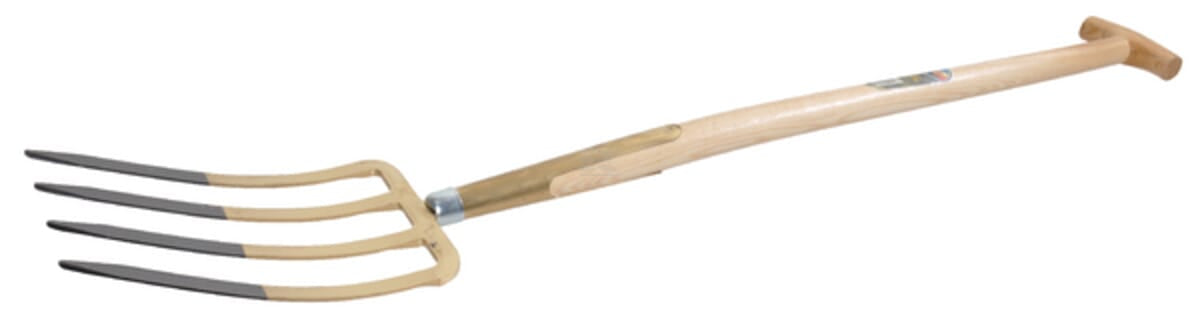 Atlas Digging Fork Offner 4 tine, bronze, with T-Handle