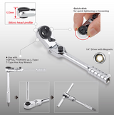 1/4" Lock Flex Head Mini Rev. bit ratchet handle