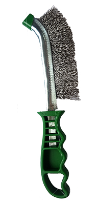 Vires S/S Green Handle Scratch Brush