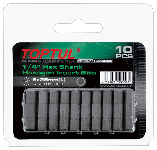 Hex Shank Hexagon Insert Bits 1/4"