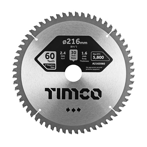 Timco -5 Degree Aluminium Saw Blades