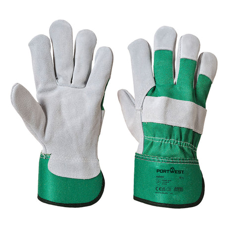 Portwest A220 Leather Rigger 130 Cow Split Glove Green