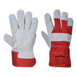 Portwest A220 Leather Rigger 130 Cow Split Glove Red