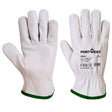 Portwest A260 Leather Driver 115 Goat Grain Glove Grey