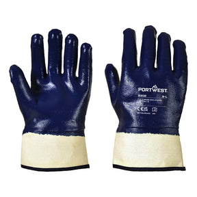 Portwest A302 Grip Nitrile Fully Dipped Safety Cuff Navy