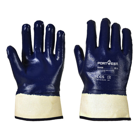 Portwest A302 Grip Nitrile Fully Dipped Safety Cuff Navy