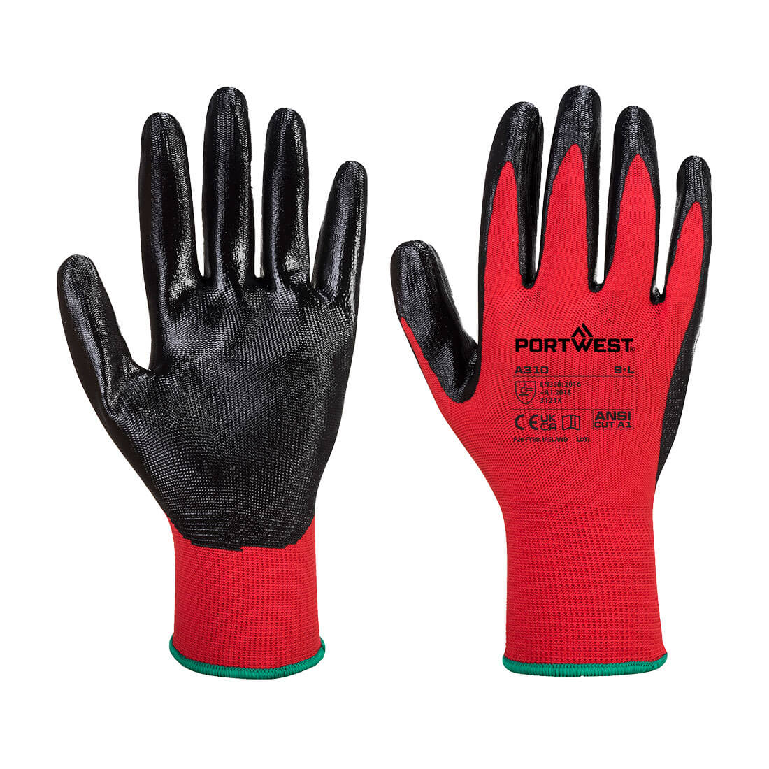 Portwest A310 Grip 13 Nitrile Glove Colour R8