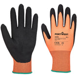 Portwest A335 Grip 15 Polyester Nitrile Sandy Glove Orange/Black