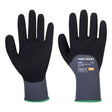 Portwest A352 Grip 15 Nitrile Sandy 3/4 Palm Glove Grey/Black