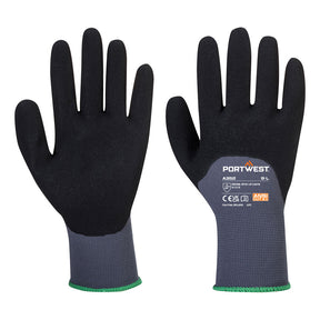 Portwest A352 Grip 15 Nitrile Sandy 3/4 Palm Glove Grey/Black