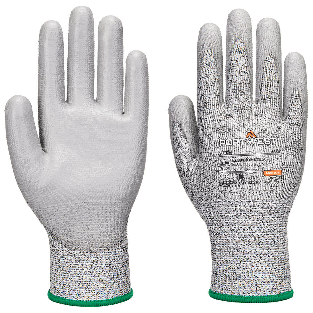Portwest A620 Cut B13 PU Glove Grey