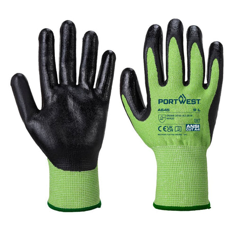 Portwest A645 Cut D13 Nitrile Green Glove Colour E8