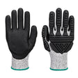 Portwest A723 Impact C13 Nitrile Foam TPV Reinforced Palm Glove Grey/Black