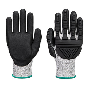 Portwest A723 Impact C13 Nitrile Foam TPV Reinforced Palm Glove Grey/Black