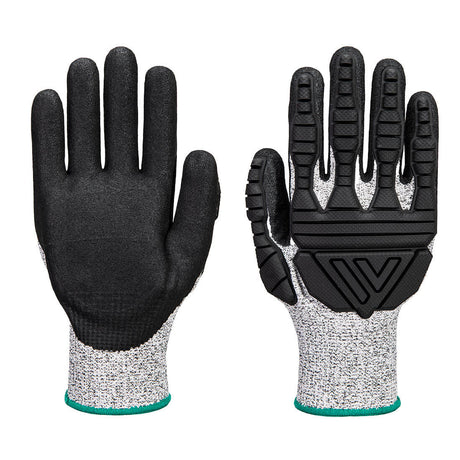 Portwest A723 Impact C13 Nitrile Foam TPV Reinforced Palm Glove Grey/Black