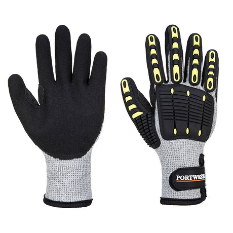 Portwest A729 Impact C13 Nitrile Foam Reinforced Palm Thermal Glove Grey/Black