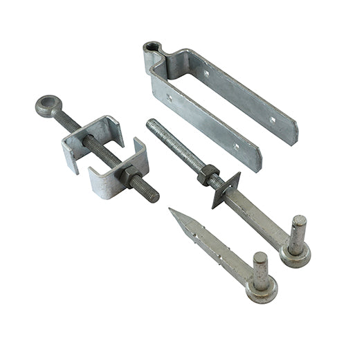 Timco Adjustable Fieldgate Hinge Set - Galvanised