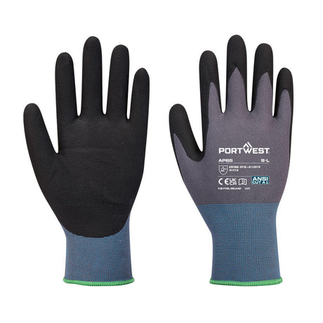 Portwest AP65 Grip 15 Nitrile Foam Texpel Glove Black/Grey