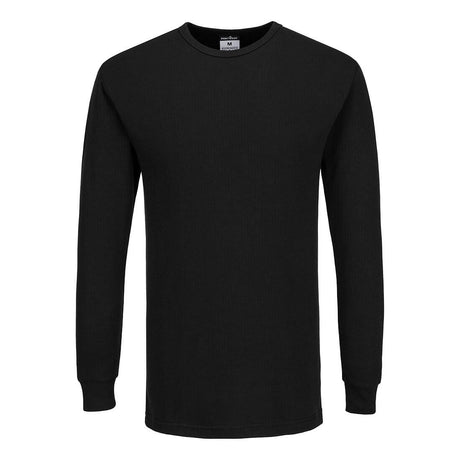 Portwest B123 Thermal T-Shirt Long Sleeve Black