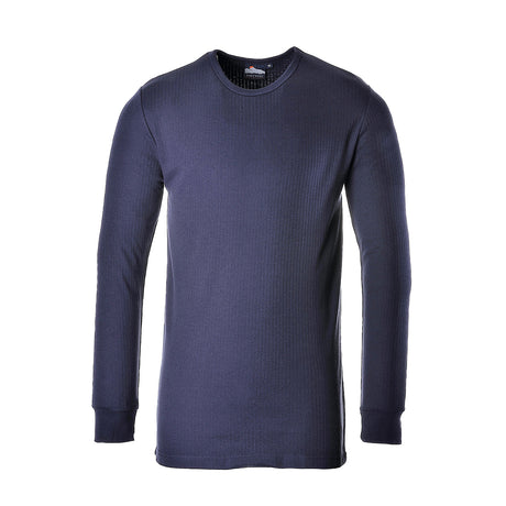 Portwest B123 Thermal T-Shirt Long Sleeve Navy