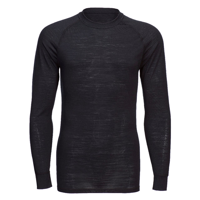 Portwest B183 Merino Wool Crewneck Baselayer Top Black