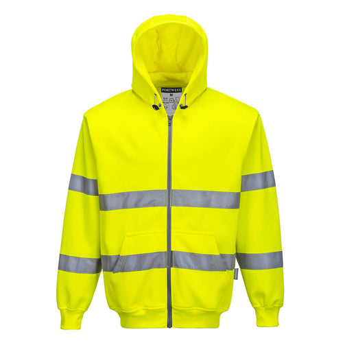 Portwest B305 Hi-Vis Zipped Hoodie