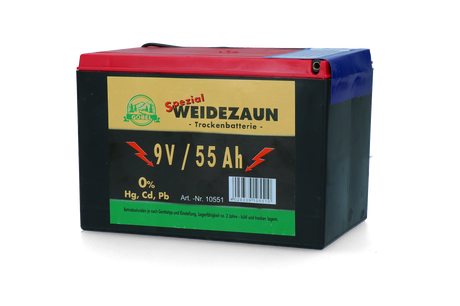 Battery Dry 9V/55Ah (H11.5 x L16.5 x W11.2 cm)