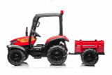 AgriPow 24V Electric Ride On Tractor with Trailer Red
