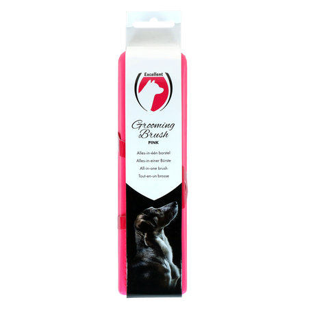 Excellent Pets Grooming Brush Medium Pink