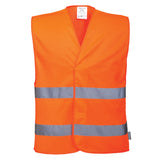 Portwest C474 Hi-Vis Two Band Vest Orange