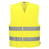 Portwest C474 Hi-Vis Two Band Vest Yellow