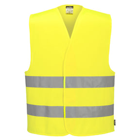 Portwest C474 Hi-Vis Two Band Vest Yellow