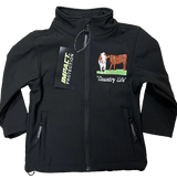 KIDS IMPACT SOFTSHELL JACKET  BLACK COUNTRY LIFE