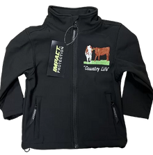 KIDS IMPACT SOFTSHELL JACKET  BLACK COUNTRY LIFE