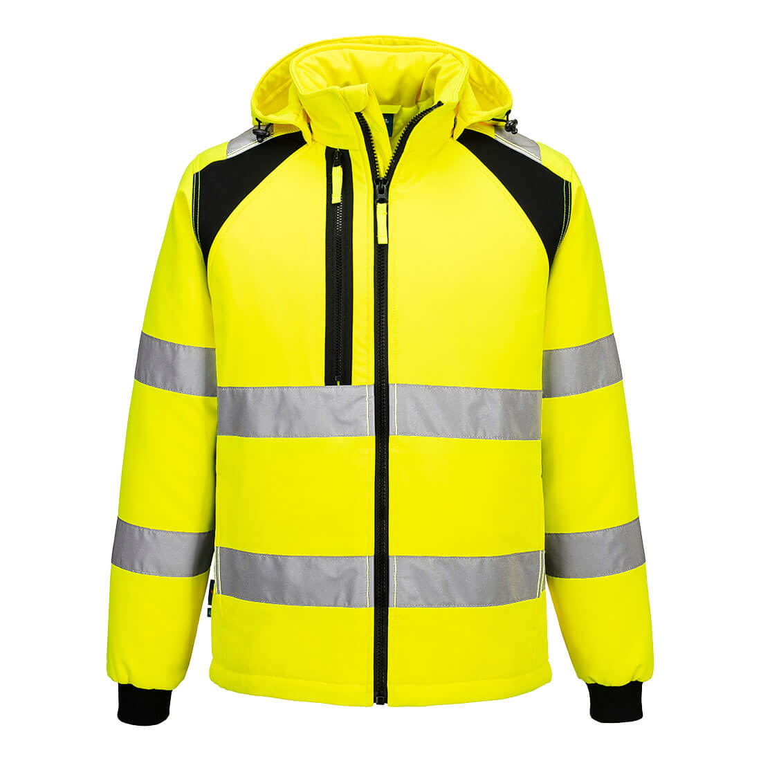 Portwest CD809 WX2 Eco Hi-Vis Padded Softshell (2L) Yellow/Black