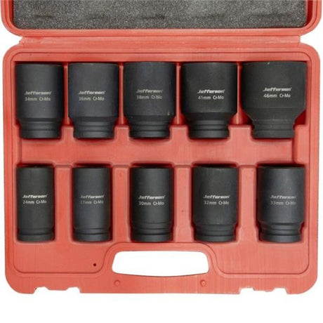 Jefferson 10pc 3/4'' Impact Socket Set (24