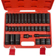 Jefferson 34pc 1/2'' Standard & Deep Impact Socket Set