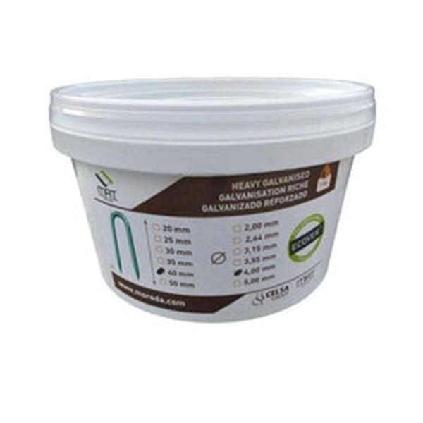 EURO 40MMX4MM GREEN STAPLE