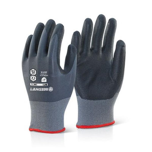 Nitrile Pu Mix Coated Glove Black/grey