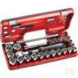 Socket set 1/2" 25-part