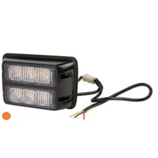 Kramp Warning Light Led, 18W, 12-24V, Amber, Bolt On, 106X66x30mm, 6 Led's