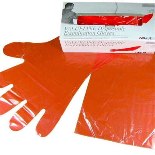 GLOVES DISP ARM LENGTH (ORANGE) 100S