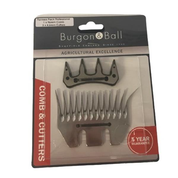 BURGON & BALL SHEARING COMB & 2 CUTTERS 96MM
